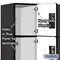 Salsbury Industries 4 Tier Designer Locker, 54"Wx76"Hx21"D, 12 Door, Black 18-24361BLK - alternate 8